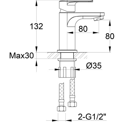 Suburb Mini Basin Mixer - Chrome